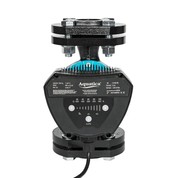 Насос циркуляційний енергозберігаючий фланц 6-90Вт Hmax 6м Qmax 125л/хв DN40 220мм + зворотний флан AQUATICA GPA40-6F/220 IV - 5 фото