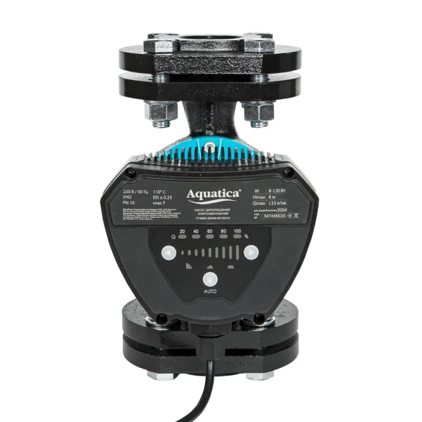 Насос циркуляційний енергозберігаючий фланц 8-130Вт Hmax 8м Qmax 133л/хв DN40 220мм + зворотний флан AQUATICA GPA40-8F/220 IV - 5 фото