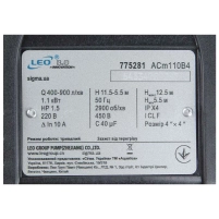 насос відцентровий 1.5кВт Hmax 14.5м Qmax 1000л/хв 4" Leo3.0 - 5 фото