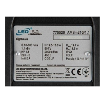 насос відцентровий 0.75кВт Hmax 16.8м Qmax 300л/хв (нерж) Leo3.0 - 3 фото