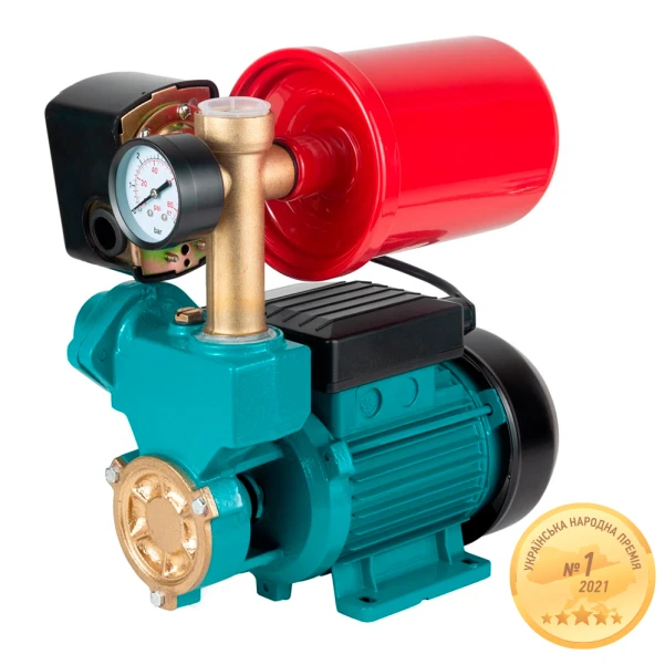 станція 0.37кВт Hmax 32м Qmax 40л/хв вихровий насос 1л Aquatica