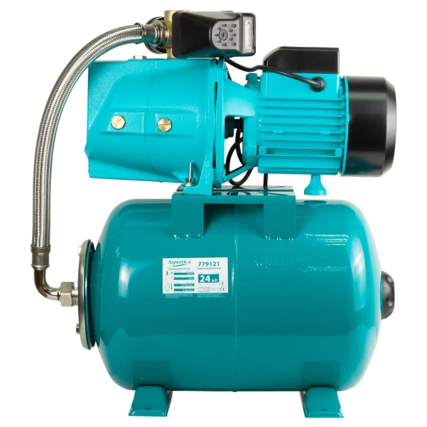 станція 0.75кВт Hmax 42м Qmax 80л/хв (самовсмоктуючий насос) 24л Україна Aquatica - 1 фото