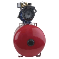 станція 1.1кВт Hmax 48м Qmax 60л/хв (самовсмоктуючий насос нерж) 50л Україна Wetron - 2 фото