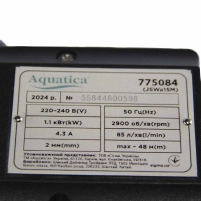 станція 1.1кВт Hmax 48м Qmax 85л/хв (самовсмоктуючий насос) 50л Україна Aquatica - 5 фото