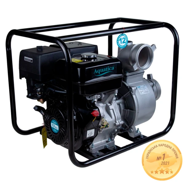 мотопомпа 18к.с. Hmax 35м Qmax 120м³/год (чотиритактний) Aquatica