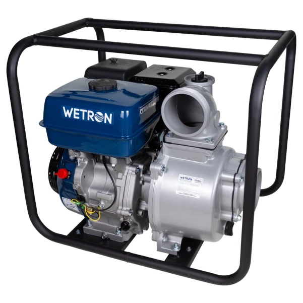 мотопомпа 15к.с. Hmax 30м Qmax 110м³/год (чотиритактний) Wetron - 1 фото