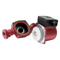 Насос циркуляційний 75Вт Hmax 4м Qmax 40л/хв Ø1½" 180мм бордо + гайки Ø1" Wetron - 6 фото