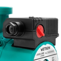 Насос циркуляційний 75Вт Hmax 4м Qmax 40л/хв Ø1½" 180мм зел + гайки Ø1" Wetron - 3 фото