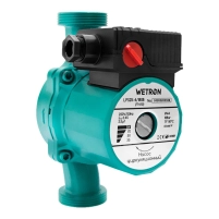 Насос циркуляційний 75Вт Hmax 4м Qmax 40л/хв Ø1½" 180мм зел + гайки Ø1" Wetron - 1 фото