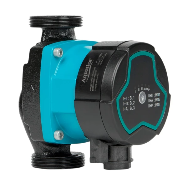 Насос циркуляційний енергозберігаючий 5-25Вт Hmax 4м Qmax 47л/хв Ø1½" 130мм + гайки Ø1" Aquatica - 1 фото