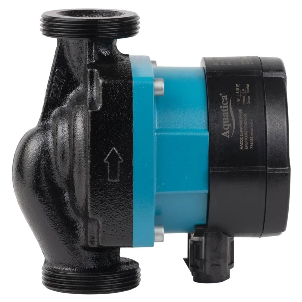 Насос циркуляційний енергозберігаючий 5-39Вт Hmax 6м Qmax 53л/хв Ø1½" 130мм + гайки Ø1" Aquatica - 5 фото