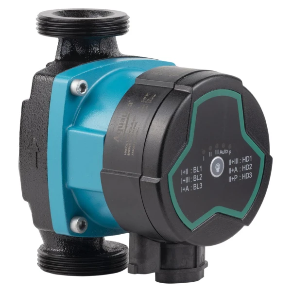 Насос циркуляційний енергозберігаючий 5-39Вт Hmax 6м Qmax 53л/хв Ø1½" 130мм + гайки Ø1" Aquatica - 6 фото