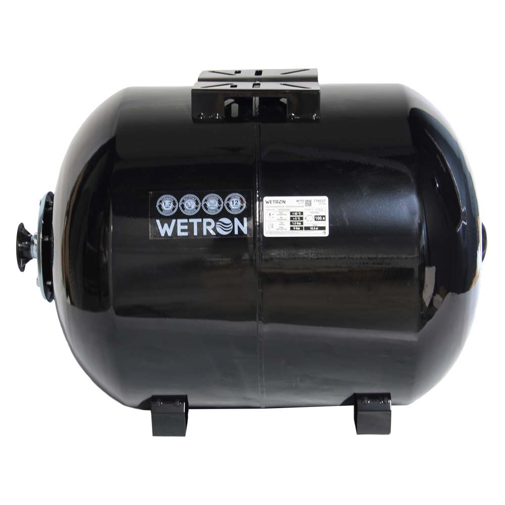 Гідроакумулятор горизонтальний 100л Wetron - 1 фото