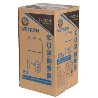 Гідроакумулятор вертикальний 50л (нерж) Wetron - 5 фото