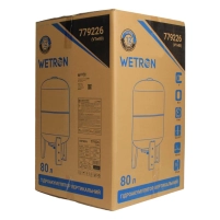 Гідроакумулятор вертикальний 80л Wetron - 5 фото