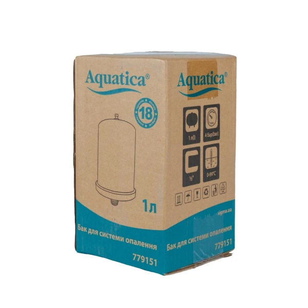 Бак для системи опалення циліндричний 1л AQUATICA (779151) - 5 фото