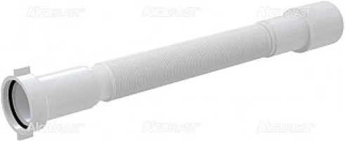 Гнучка труба для сифона з гайкою 1-1/2"  390-840мм, вихід 40*50мм Alcaplast A770