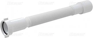 Гнучка труба для сифона з гайкою 1-1/2"  390-840мм, вихід 40*50мм Alcaplast A770