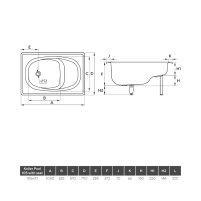 Ванна KollerPool 105х70E з сидінням - 3 фото