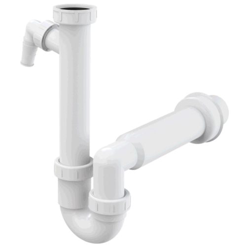 Сифон ALCA PLAST трубчатий з накидною гайкою 6/4" та штуцером