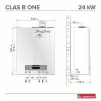 Двоконтурний конденсаційний котел Ariston CLAS B ONE WIFI 24 (3302127) - 4 фото
