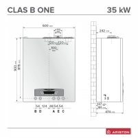 Двоконтурний конденсаційний котел Ariston CLAS B ONE WIFI 35 (3302128) - 4 фото