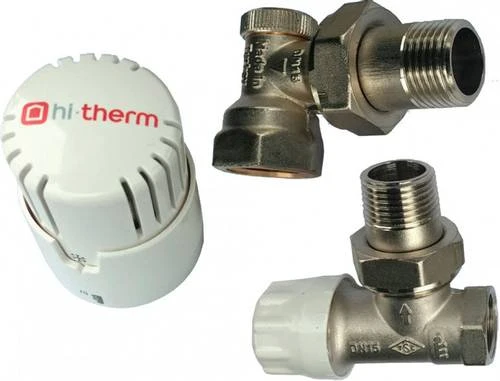 Радіаторний комплект термостатичний 1/2 кутовий Hi-Therm