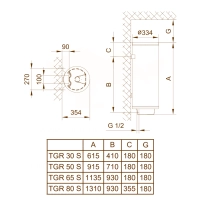 Бойлер електричний Tiki PRIME MS 30V9 SUPER SLIM - 1 фото
