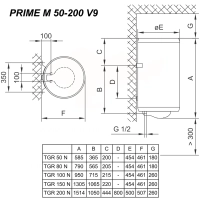 Бойлер електричний Tiki PRIME M 200V9 - 4 фото