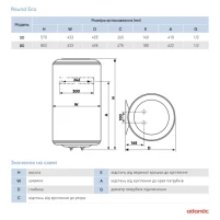Бойлер ROUND ECO VMR 80 1,2Kw (прихований регулятор) - 7 фото
